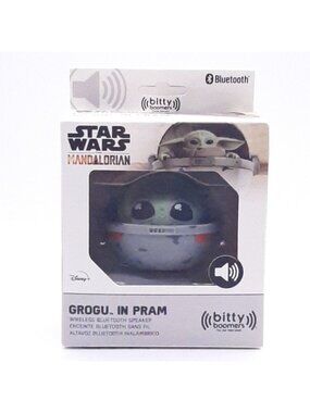 Star Wars Mandalorian Grogu In Pram Wireless Bluetooth Speaker Bitty Boomers